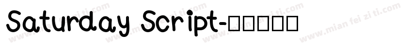 Saturday Script字体转换